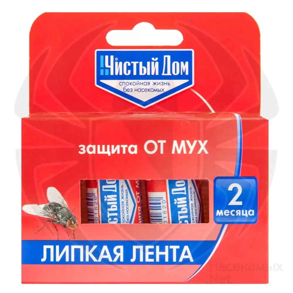 Чистый Дом липкие ленты от мух, 4 шт